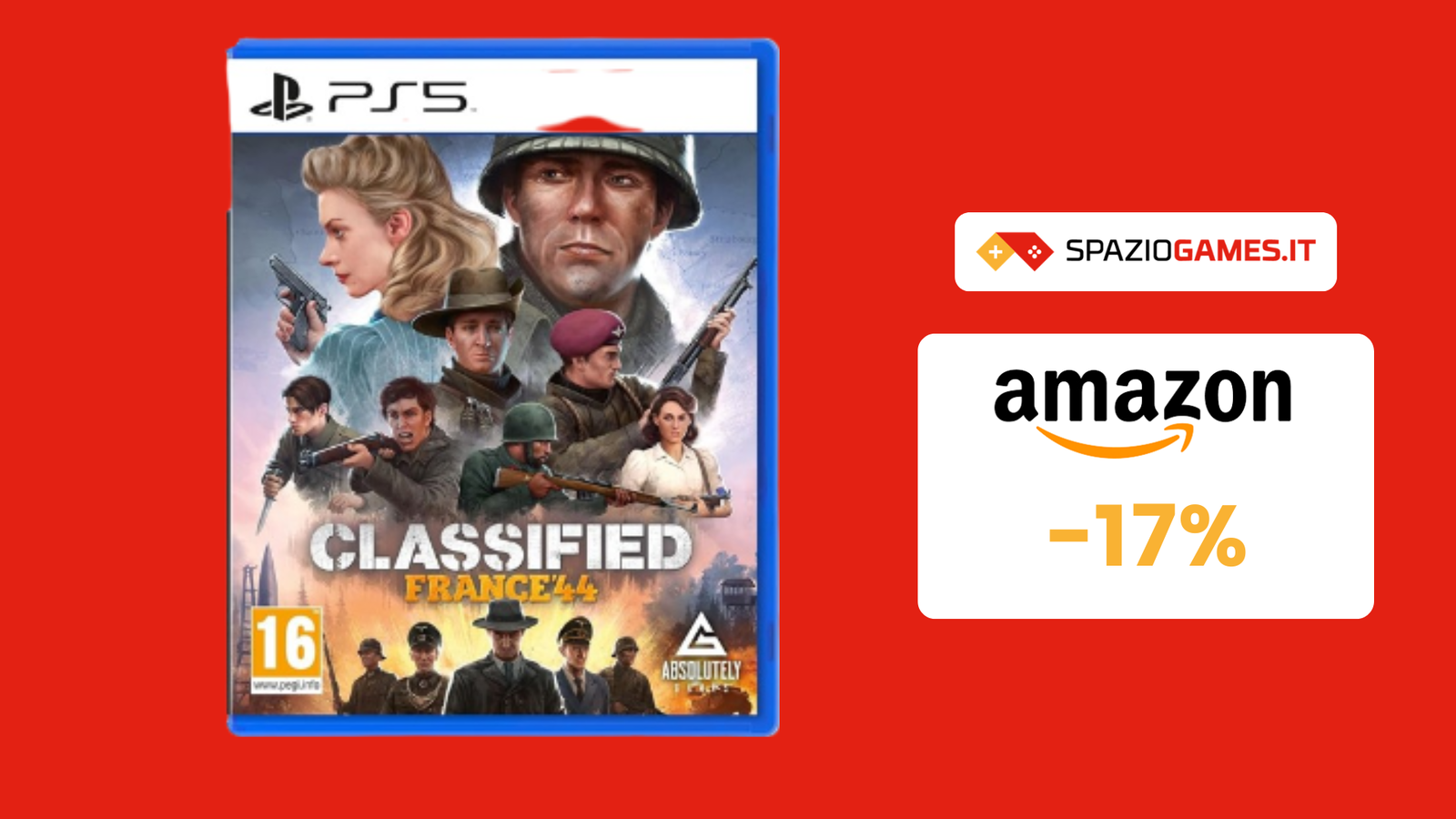 Classified France '44 per PS5 a 22€: eroici combattimenti!