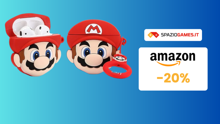 Simpatica custodia di Super Mario per Airpods a soli 9€!