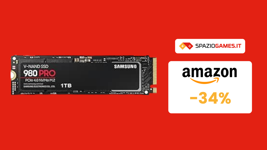 Immagine di SSD Samsung 980 PRO 1 TB a SOLI 106€: ideale per il gaming!