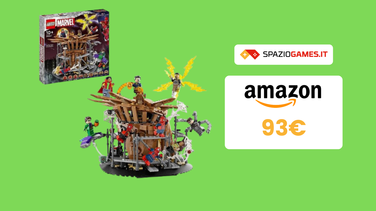 La battaglia finale di Spider-Man LEGO a 93€: da COLLEZIONE!