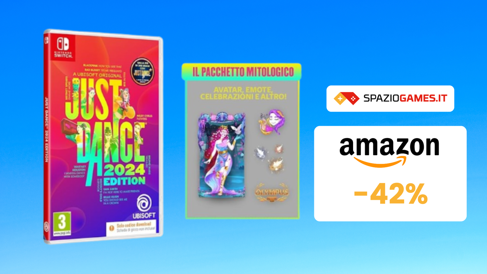 Just Dance 2024 Edition + Pacchetto Mitologico a soli 40€!