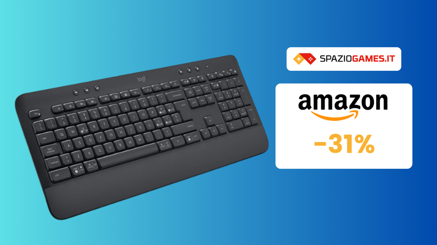 Immagine di Tastiera Logitech Signature K650 a 41€ con supporto per i polsi!