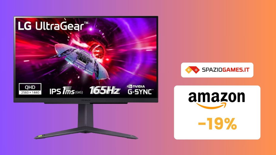 Immagine di Monitor gaming LG 27" 165Hz a un PREZZO SUPER! -19%