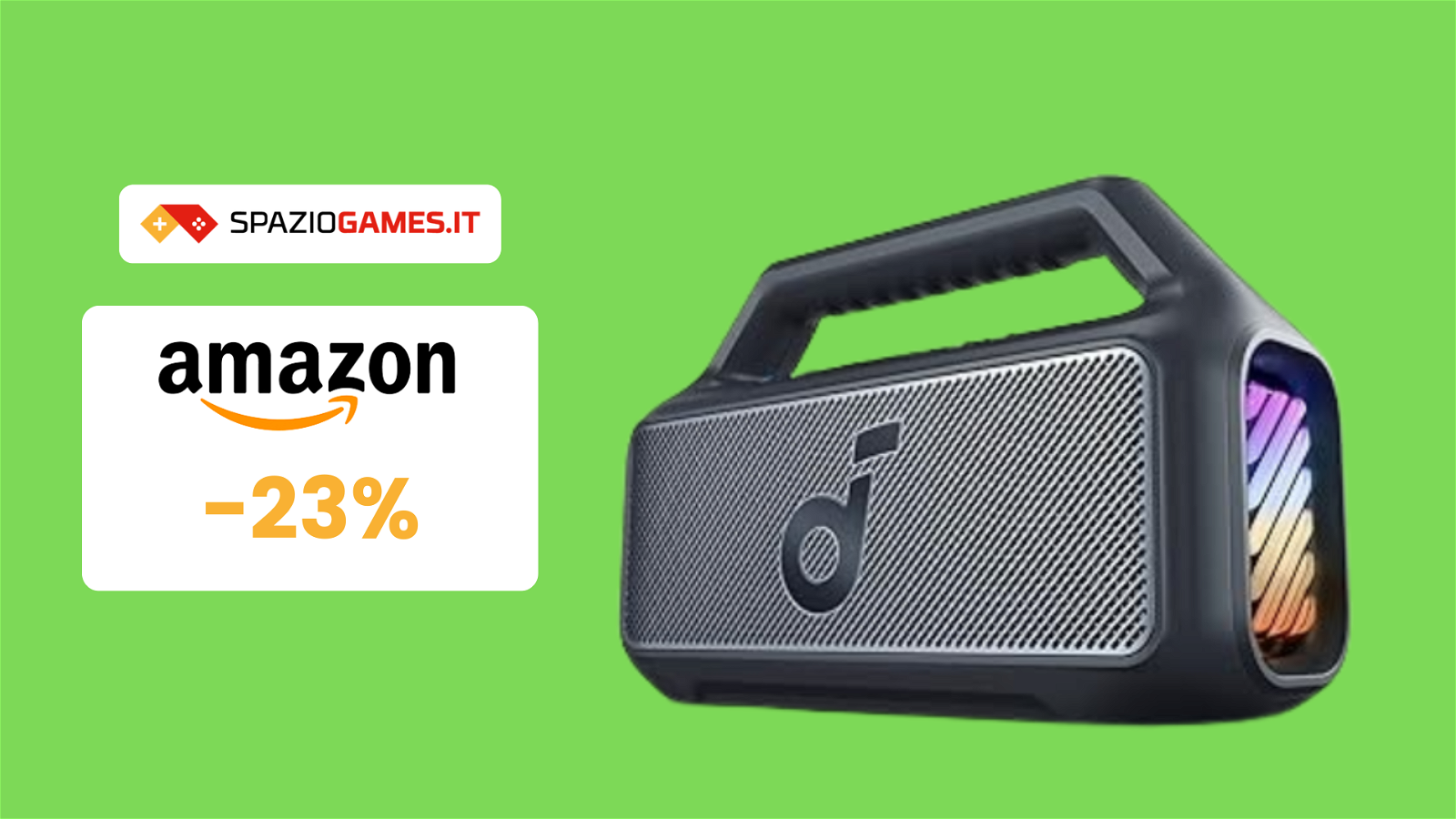 Cassa Soundcore Boom 2 a soli 100€: portatile e impermeabile!