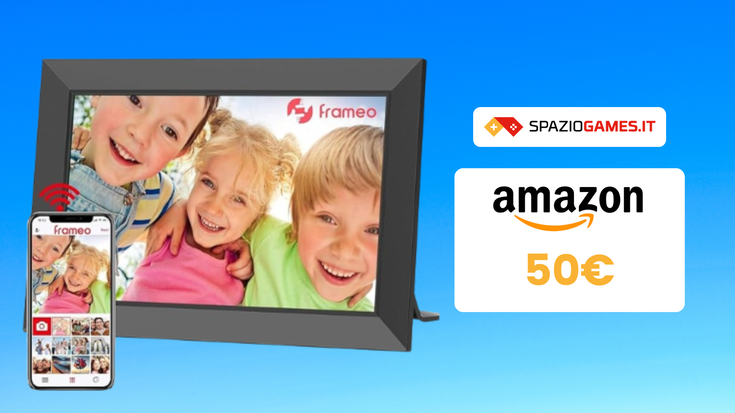 Cornice digitale Frameo a soli 50€ con DOPPIO SCONTO!