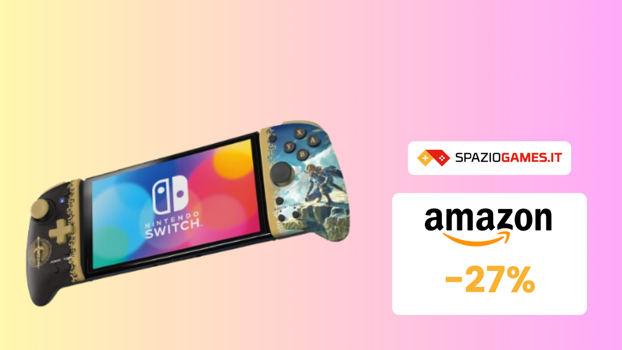 Immagine di Questi Joy-Con Hori a tema Zelda oggi sono SCONTATI del 27%!