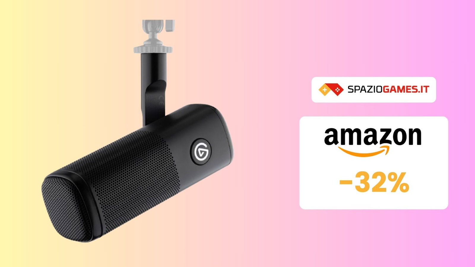 Migliorate le vostre live con il microfono Elgato Wave DX! Oggi in OFFERTA a SOLI 80€!