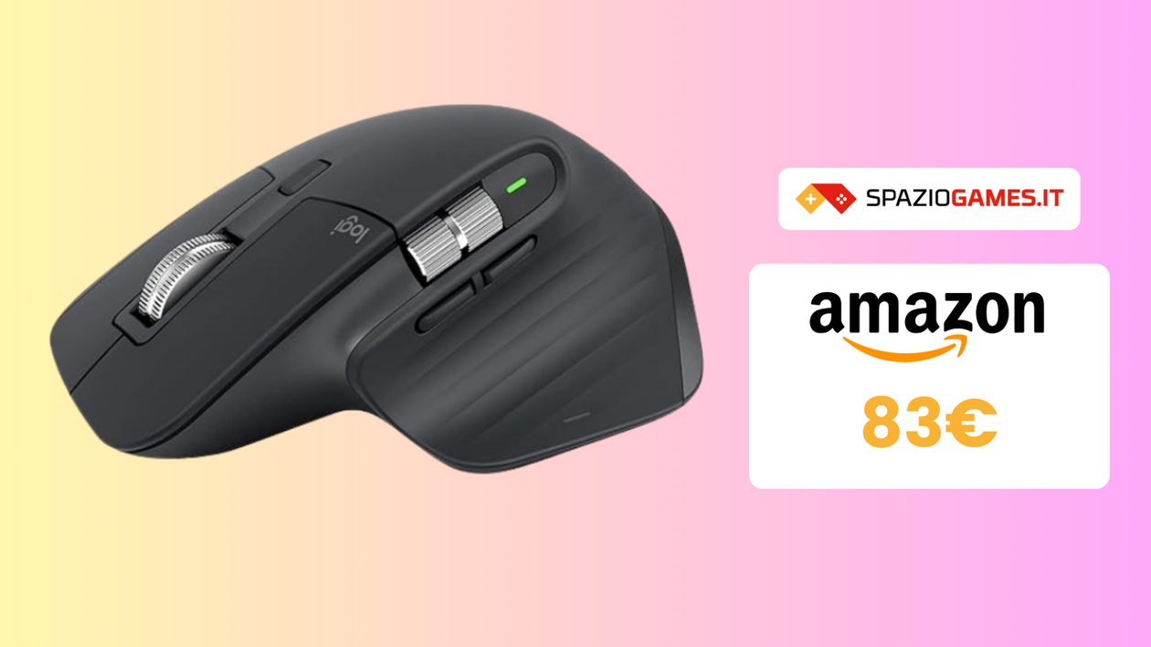 Immagine di Mouse Logitech MX Master 3S a 83€: ergonomico e silenzioso!