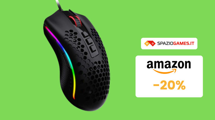 Mouse da gaming Redragon Storm M808 a 25€ per performance TOP!