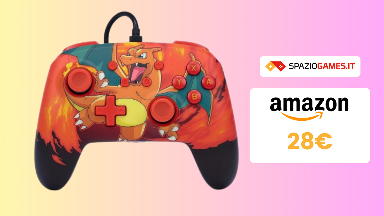 Immagine di STUPENDO controller di Charizard per Nintendo Switch a 28€!