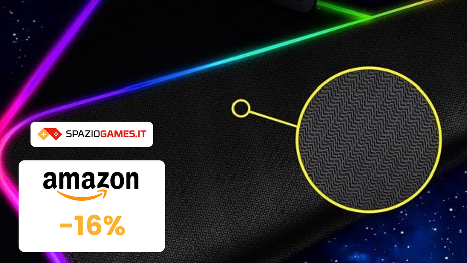 Immagine di Tappetino da gaming XL RGB a soli 11€: bello e utile!