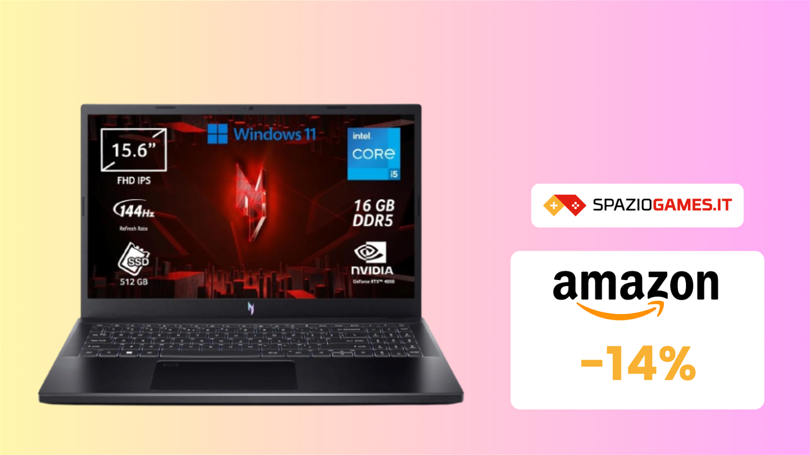 Notebook gaming Acer Nitro V 15 a un prezzo TOP: solo 949€!