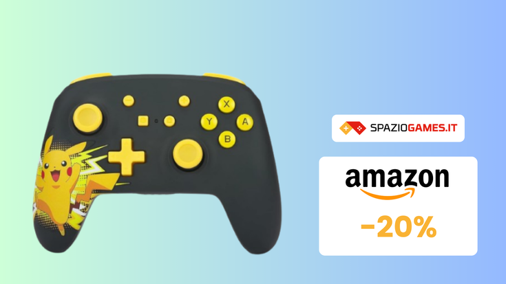 Questo controller per Switch di Pikachu oggi è SCONTATO del 20%!