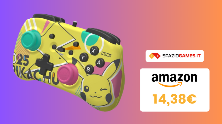 Questo controller per Switch di Pikachu oggi è SCONTATO del 52%!