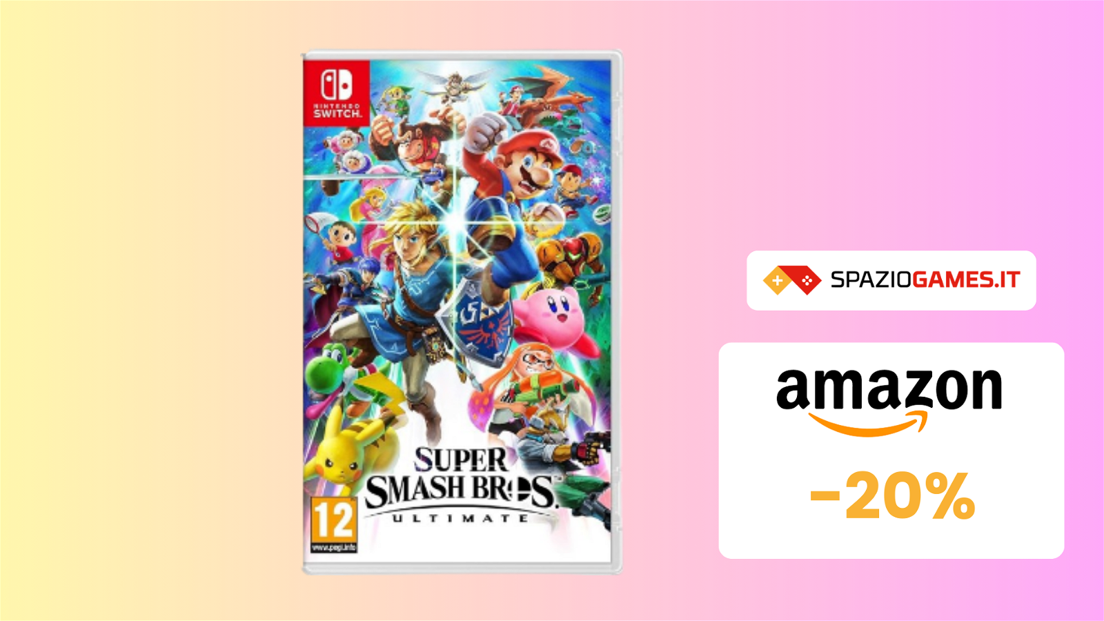 Super Smash Bros Ultimate per Nintendo Switch a soli 47€!