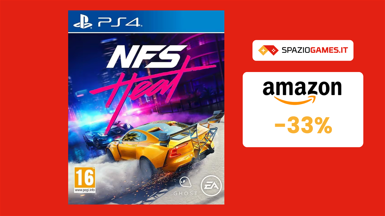 Need for Speed Heat per PS4 a soli 20€: ADRENALINA PURA!
