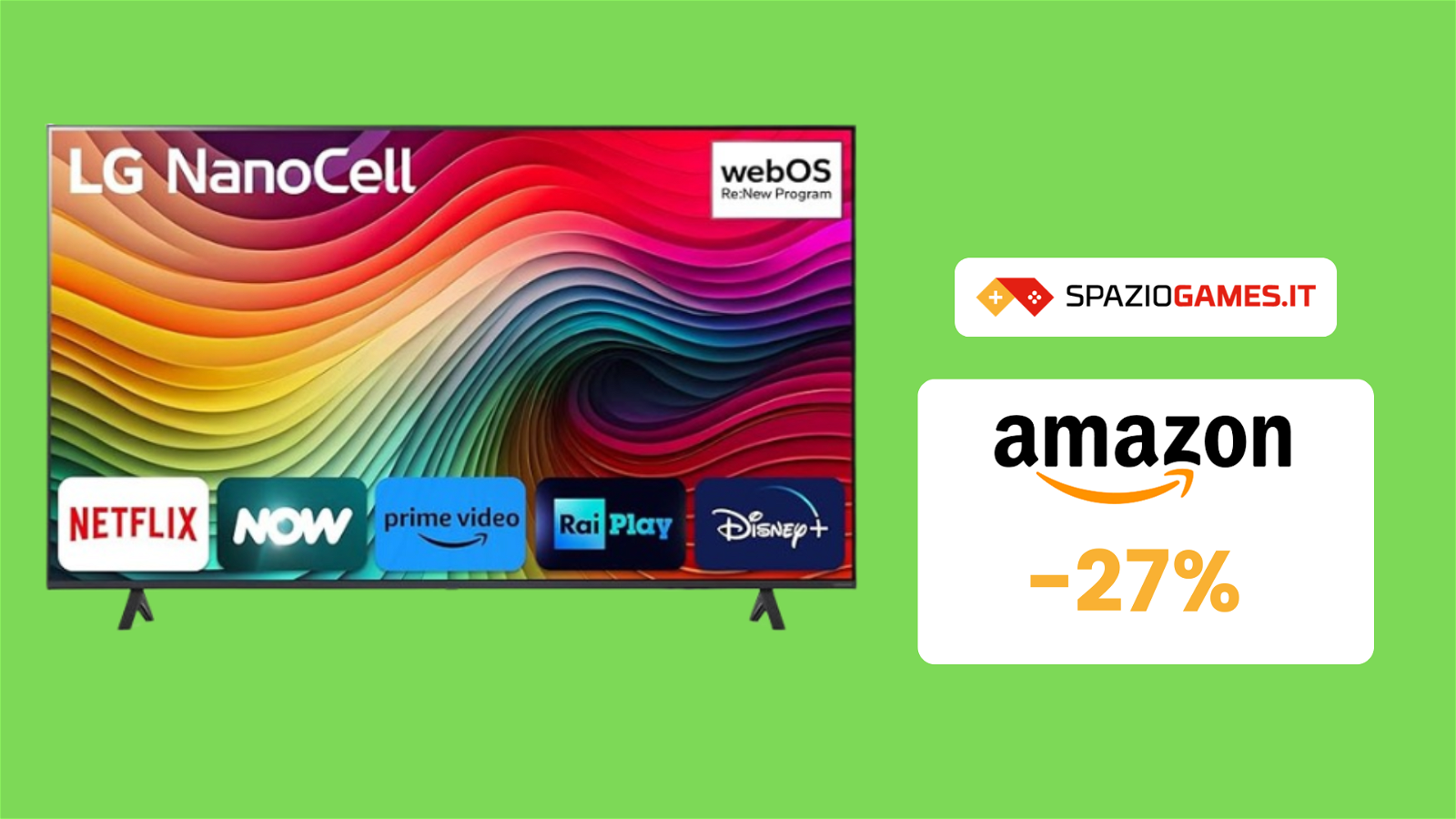 Smart TV LG NanoCell 55'' a solo 549€: perfetta per il gaming!