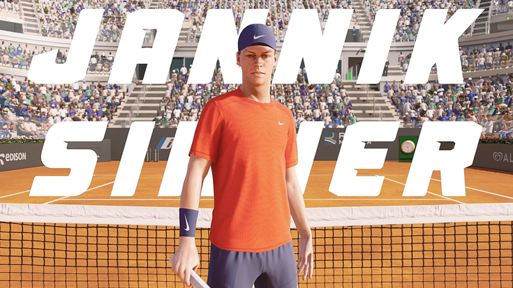 Potete giocare come Jannik Sinner nel gioco ufficiale dell'ATP e della WTA