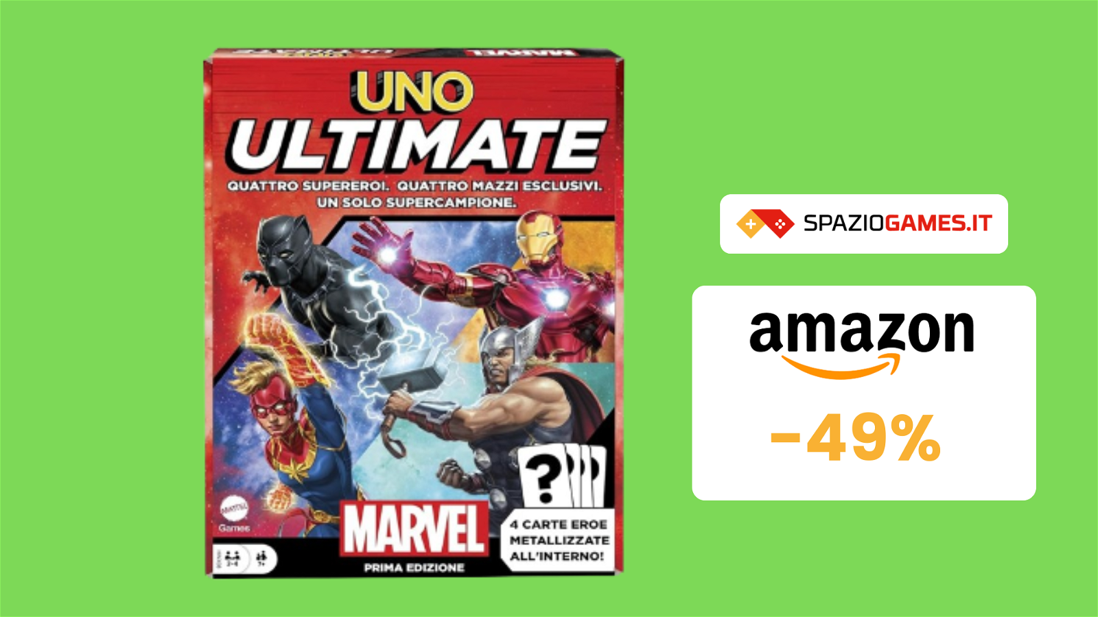 UNO Ultimate Marvel a soli 14€: divertimento da super-eroi!