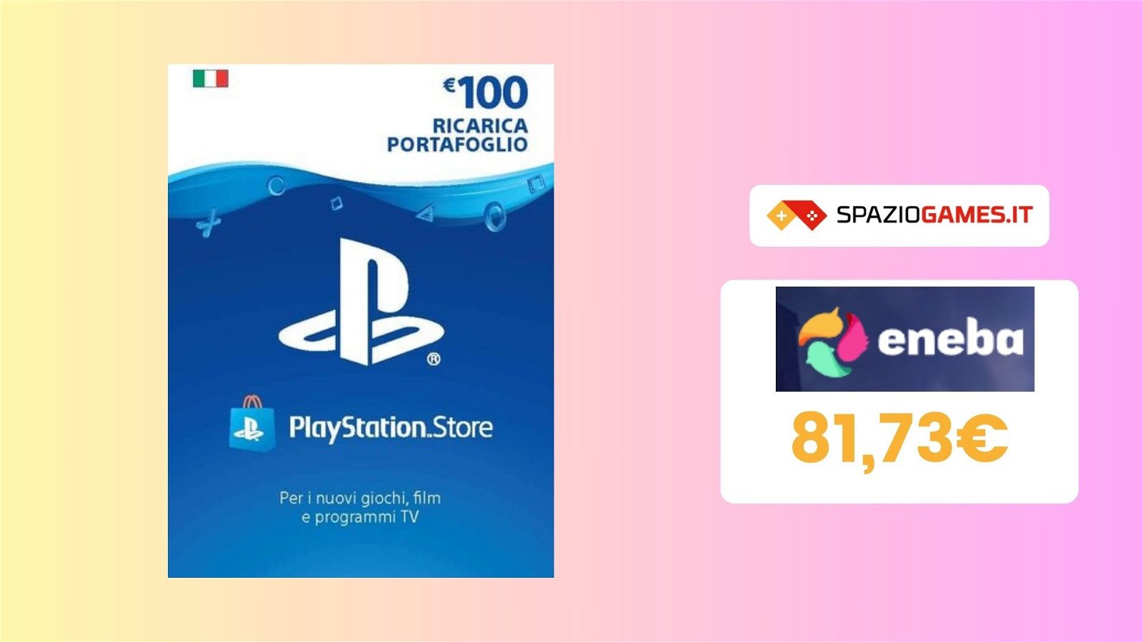 Acquista una PSN Card da 100€ su Eneba! La paghi MENO di 82€ grazie a questo COUPON!