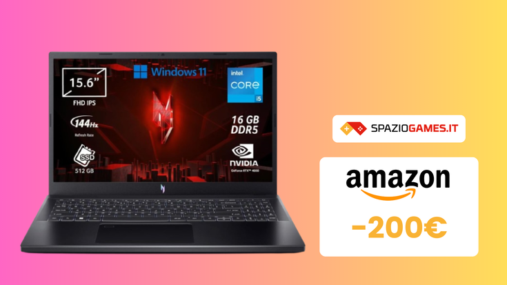 Notebook gaming Acer Nitro V 15 oggi è SCONTATO di 200€!