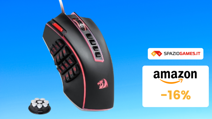 Mouse da gaming Redragon a 45€ con 23 pulsanti programmabili!