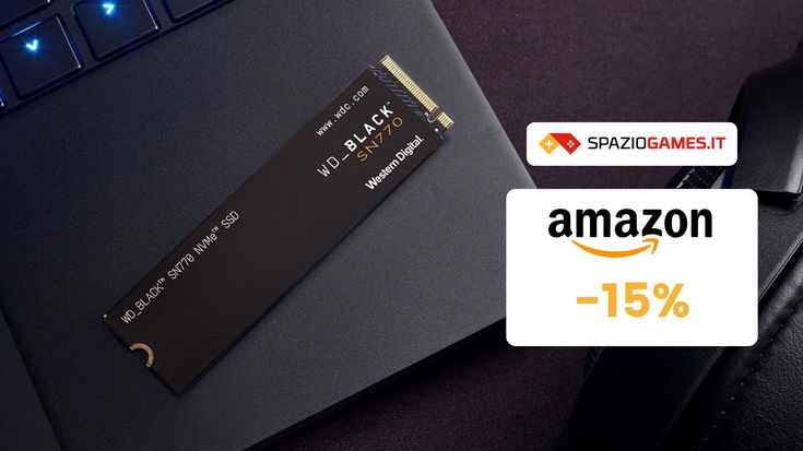 SSD NVMe WD_Black SN770 2TB: prestazioni al top per il gaming a MENO di 117€! -15%