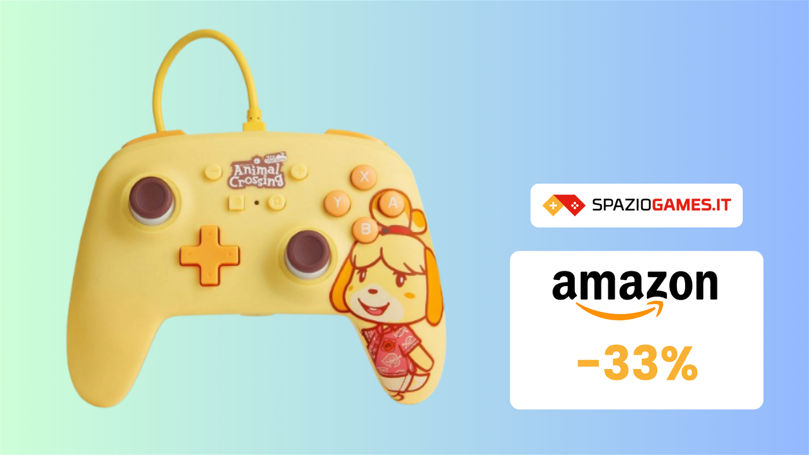 TOP! Controller per Switch di Animal Crossing a SOLI 19,99€!