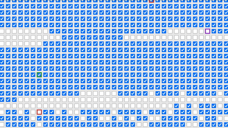 One Million Checkboxes è il videogioco del momento - ed è assolutamente inutile