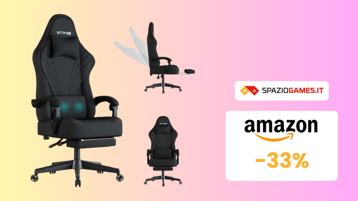 OFFERTA TOP! Questa sedia da gaming COSTA POCHISSIMO! (-56€)