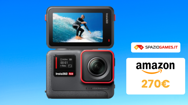 Action cam Insta360 Ace a soli 270€ con DOPPIO SCONTO!