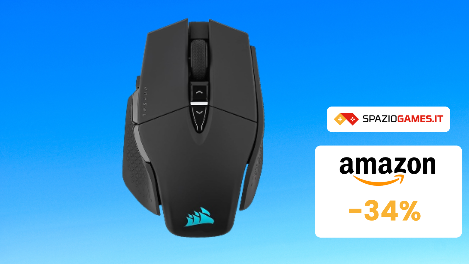 Mouse da gaming Corsair M65 RGB ULTRA a 85€: 120 ore di gioco!
