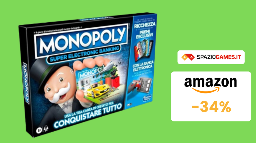 Immagine di Monopoly Super Electronic Banking a 31€: tecnologia e divertimento!