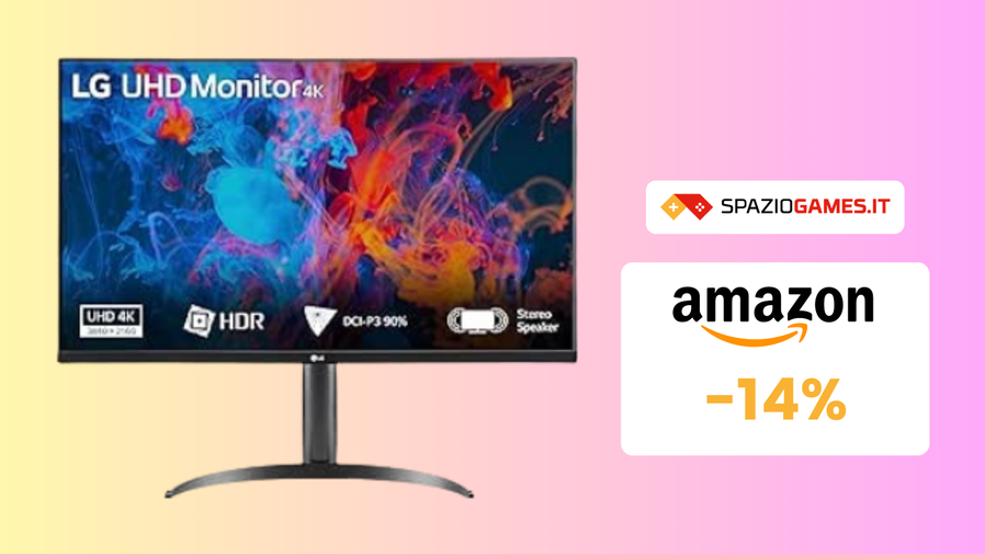 Immagine di ESCLUSIVA Amazon: monitor UHD 4K LG 32" a 300€!