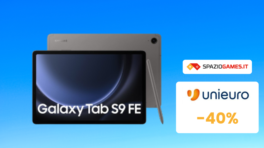 Immagine di Samsung Galaxy Tab S9 FE a soli 330€ su Unieuro!