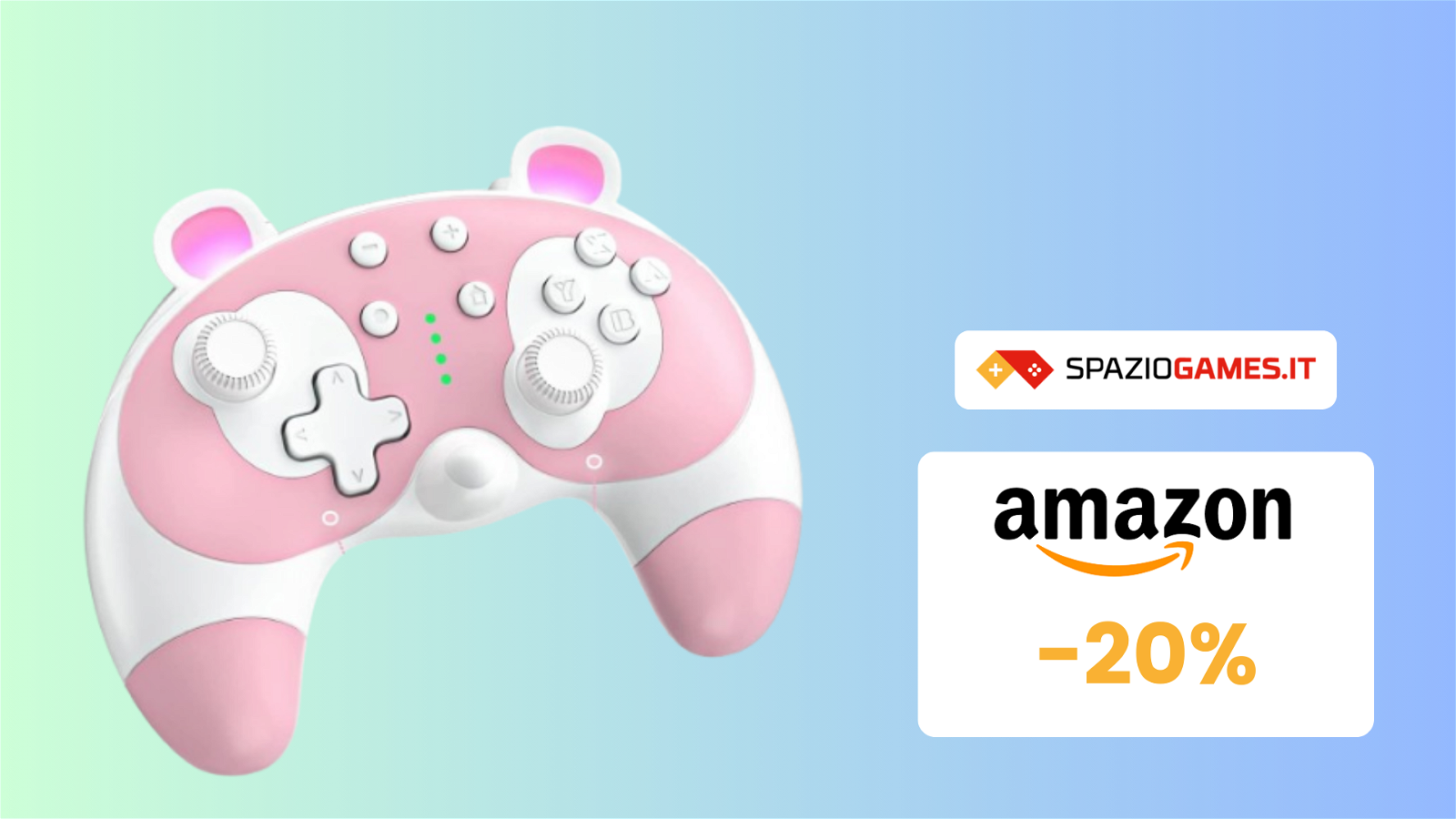Controller Switch ispirato ad Animal Crossing a SOLI 29€!