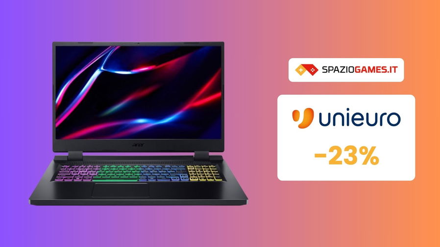 Immagine di Non lasciartelo scappare: notebook gaming Acer Nitro 5 in SUPER SCONTO su Unieuro! -23%