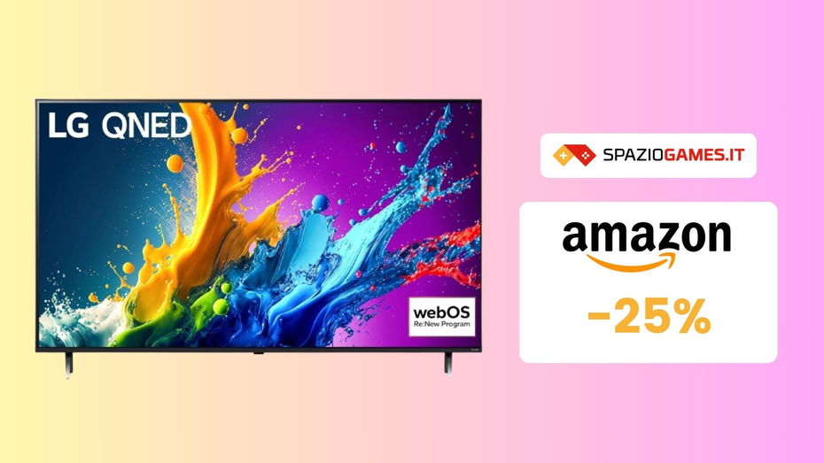 Immagine di SCONTO del 25% su LG 55QNED80T6A: porta a casa questa ottima smart TV 55" 4K a SOLI 749€!