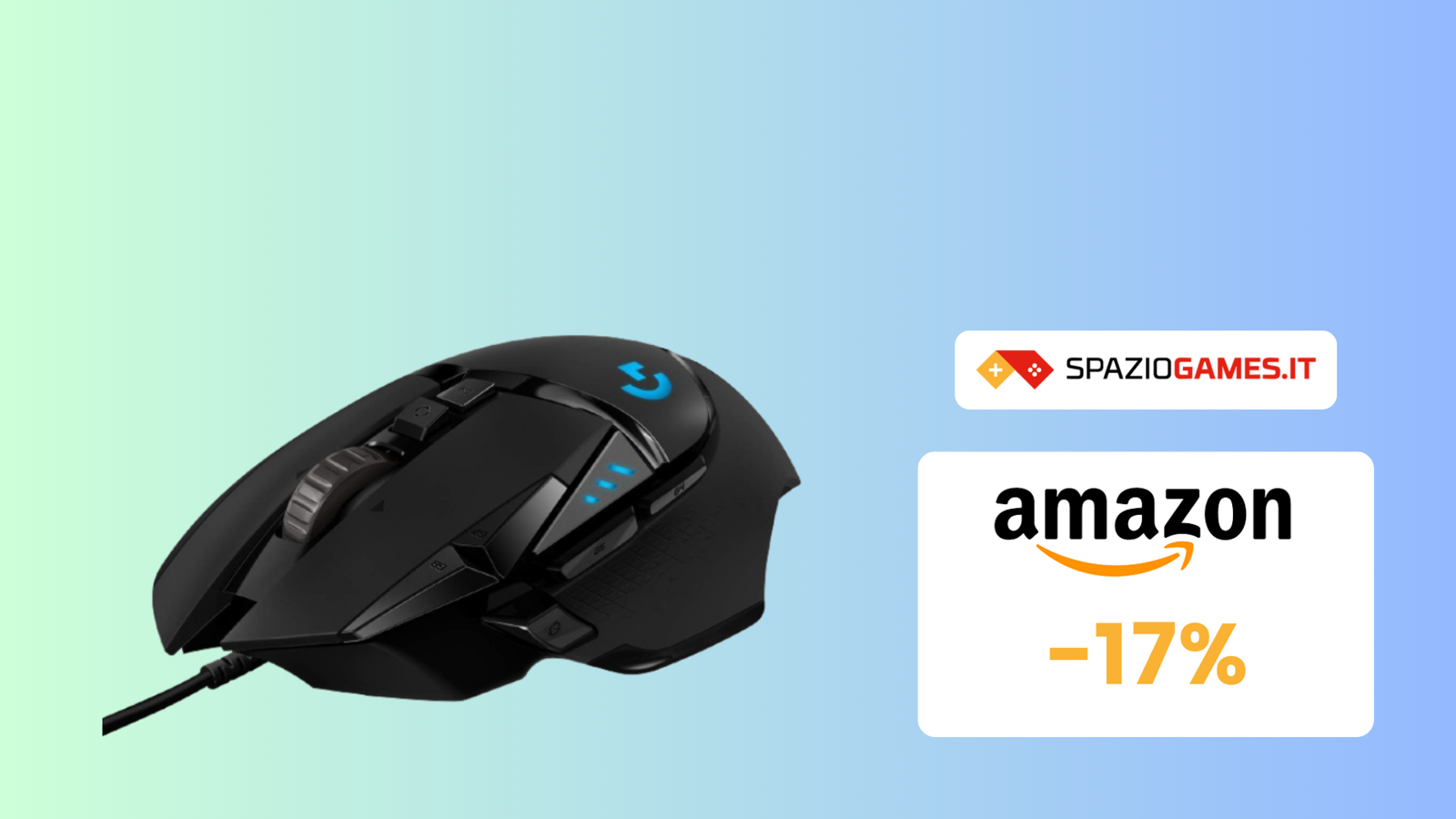 TOP! Mouse gaming Logitech G G502 HERO a soli 39,99€!