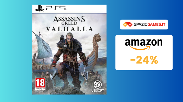 Assassin's Creed Valhalla per PS5 a 22€ per vivere da vichingo!