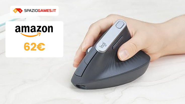 Mai più dolori con il mouse Logitech MX Vertical a 62€!