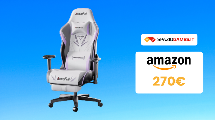 Design e comfort top con la sedia da gaming AutoFull C301!