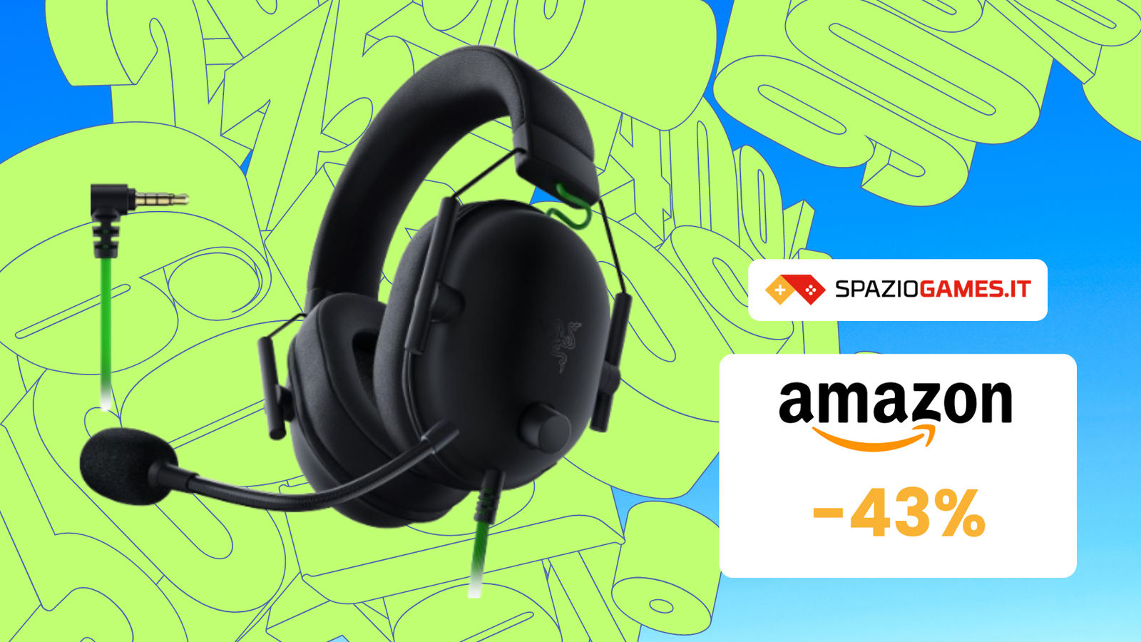 Cavo Audio Da 3.5 Mm Per Cuffie Razer – Compatibile Con BlackShark V2 Pro, Barracuda X E Nari Ultimate