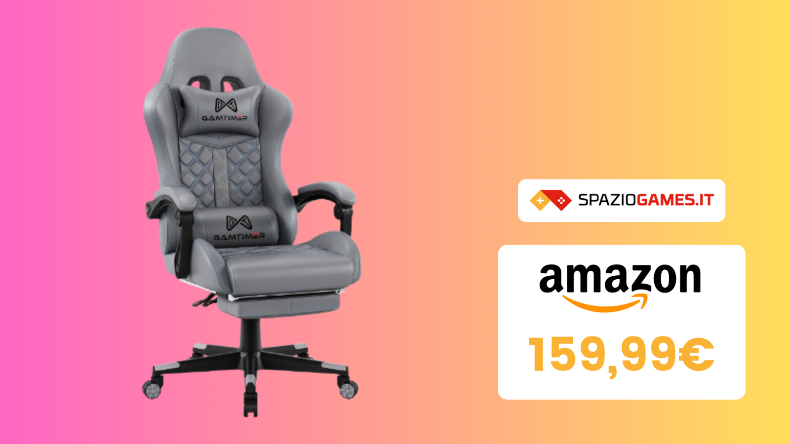 Giocate COMODI e FRESCHI con questa sedia da gaming! (159,99€ )