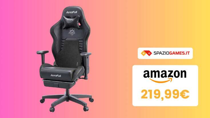 Giocate comodi con questa sedia da gaming, e godetevi un DOPPIO SCONTO AMAZON!