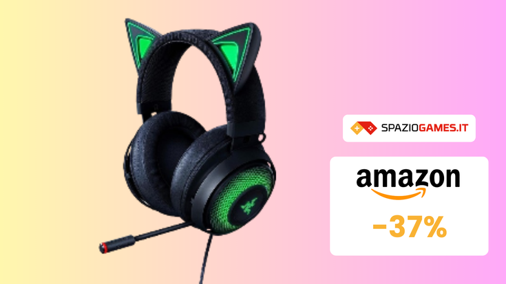 Cuffie Razer Kraken Kitty a 107€ per il gatto che c'è in voi!