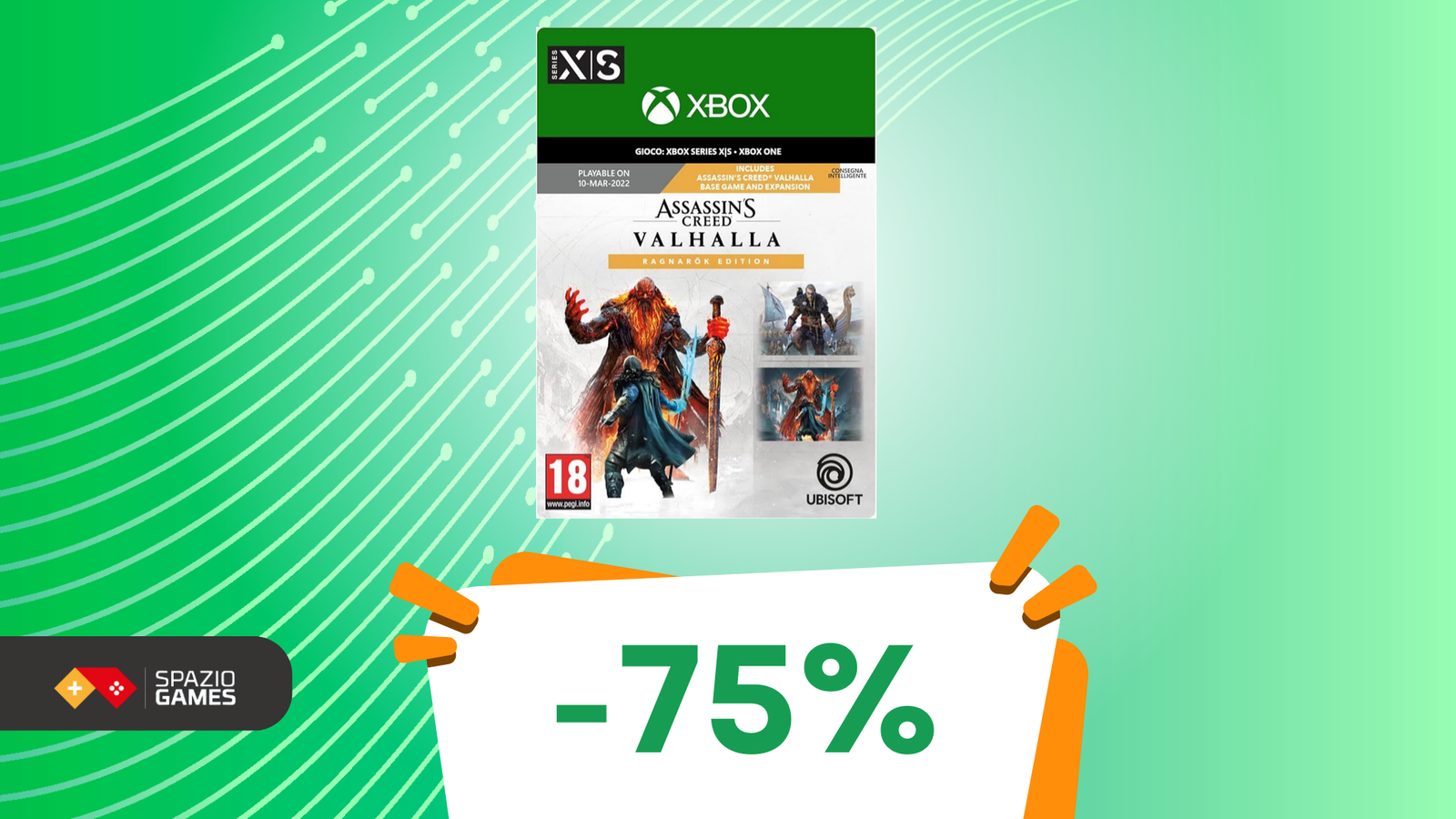 Assassin's Creed Valhalla Ragnarök edition a 25€: -75%!
