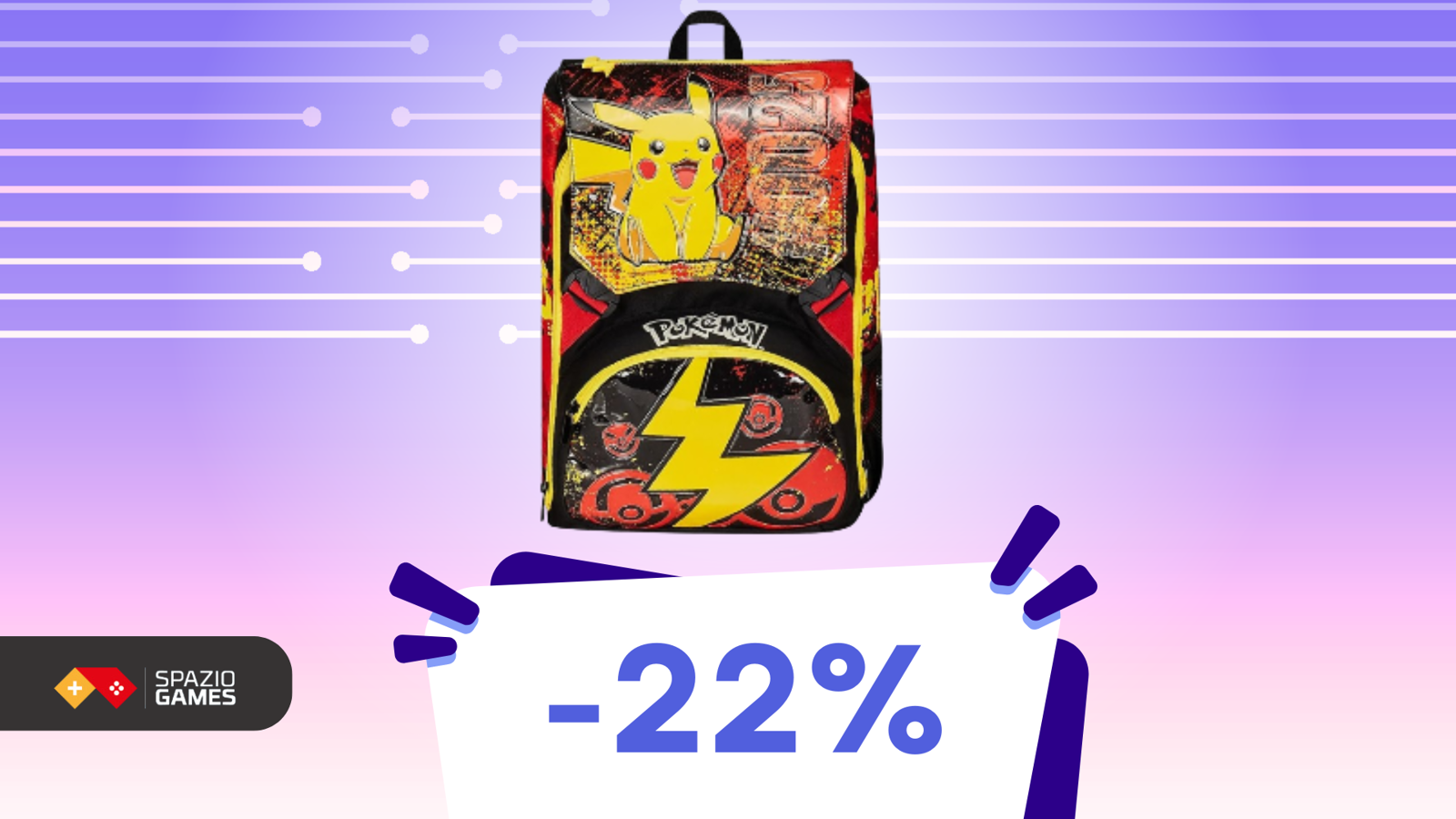 Zaino Seven di Pikachu a 51€: perfetto per la scuola!