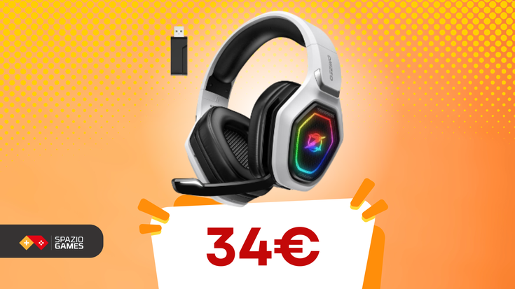 30 ore di autonomia gaming e comodità con cuffie a 34€!