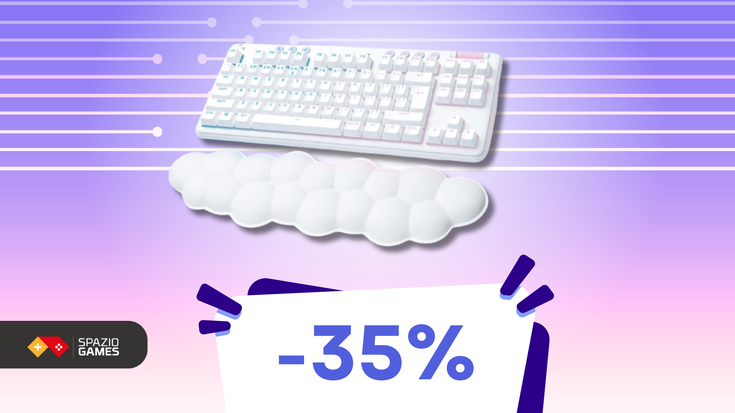 Questa tastiera gaming Logitech con poggiapolsi a forma di nuvola è UNA FAVOLA! (-80€)